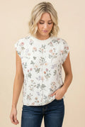 Floral Sleeveless Knit Top by Boutique 23