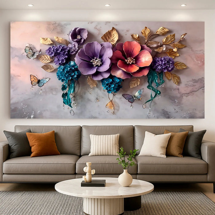 Floral Symphony Wall Art by Tailored Canvases