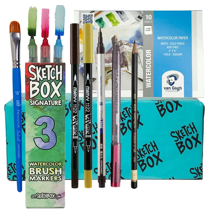 Floral Watercolor Marker Basic Box by ShopSketchBox