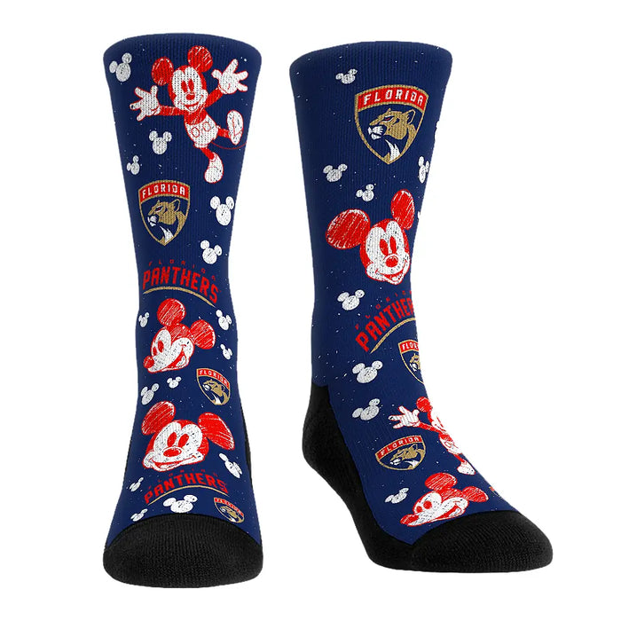 Florida Panthers - Disney - Mickey Sketch by Rock 'Em Socks