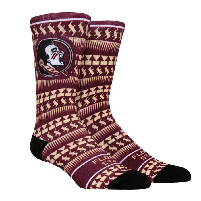 Florida State Seminoles - HyperOptic Tribal Pattern by Rock 'Em Socks