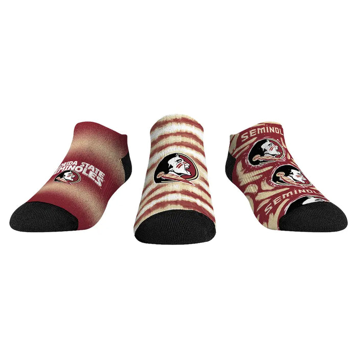 Florida State Seminoles - Low Cut - Make Some Noise (3-Pack) by Rock 'Em Socks