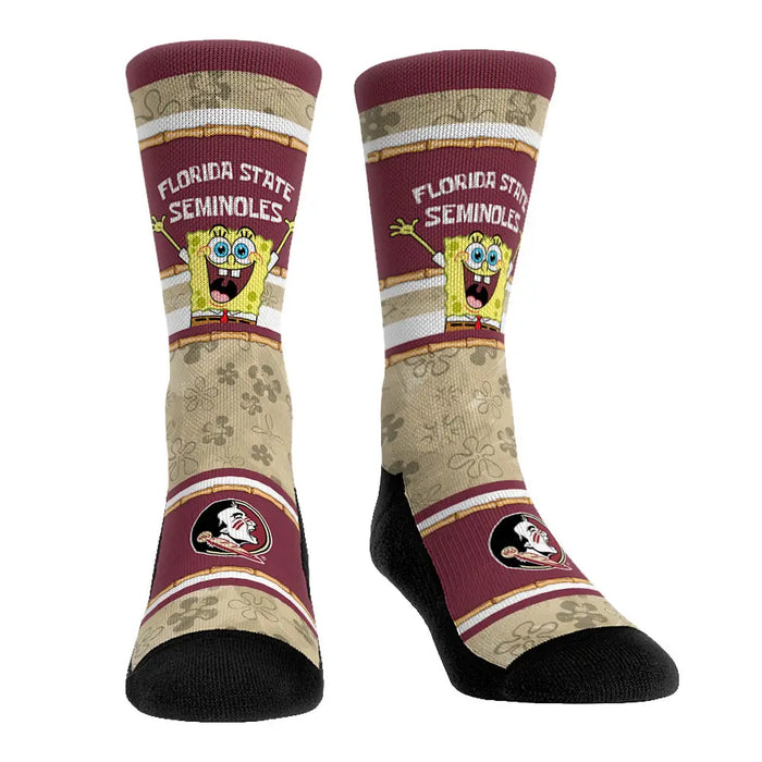 Florida State Seminoles - SpongeBob SquarePants Tiki Stripe by Rock 'Em Socks