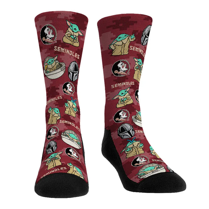 Florida State Seminoles - Star Wars - Grogu All-Over by Rock 'Em Socks