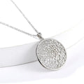 Flower of Life Moissanite Necklace by Fine Color Jewels