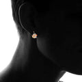 Flower Shaped Leverback Drop Earrings Made with Swarovski Crystals by DailySale