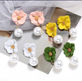 Flower Shaped Stud Earrings by Duma Mbili LLC