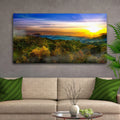 Foggy Mountain At Sunrise Canvas Wall Art by Tailored Canvases