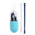 Foldable and Reusable Silicone Drinking Straw with Case by DailySale
