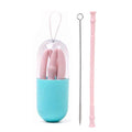 Foldable and Reusable Silicone Drinking Straw with Case by DailySale