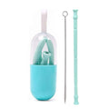 Foldable and Reusable Silicone Drinking Straw with Case by DailySale
