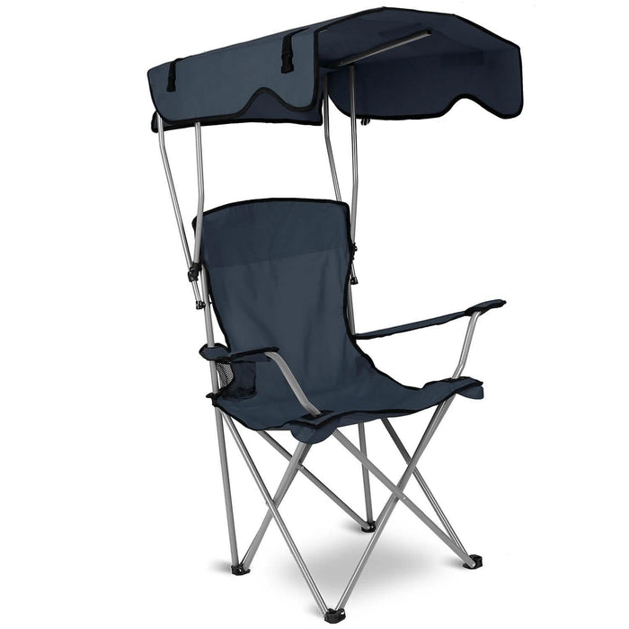 Foldable Beach Canopy Chair Sun Protection with Cup Holder by DailySale