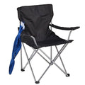 Foldable Beach Chair with Detachable Armrest Adjustable Canopy Stool with Cup Holder by DailySale