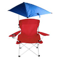 Foldable Beach Chair with Detachable Armrest Adjustable Canopy Stool with Cup Holder by DailySale
