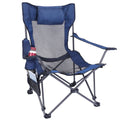 Foldable Camping Chair Heavy Duty Steel Lawn Chair with Reclining Backrest Angle by DailySale