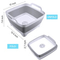 Foldable Dish Tub Washing Basin Collapsible Draining Pan Strainer Food Basket by DailySale