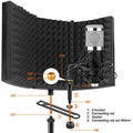 Foldable Microphone Isolation Shield Adjustable Tripod Stand by DailySale