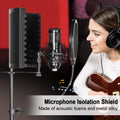 Foldable Microphone Isolation Shield Adjustable Tripod Stand by DailySale