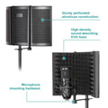 Foldable Microphone Isolation Shield Adjustable Tripod Stand by DailySale