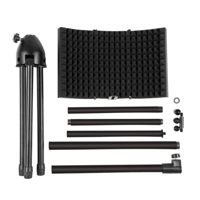 Foldable Microphone Isolation Shield Adjustable Tripod Stand by DailySale