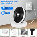 Foldable Rechargeable LED Desk Fan Wall Mounted with Magnetic Remote by DailySale