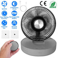 Foldable Rechargeable LED Desk Fan Wall Mounted with Magnetic Remote by DailySale