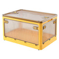 Foldable Storage Bins with Lid 4 Doors Collapsible Stackable with Lock by DailySale