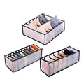 Foldable Underwear Storage Box Magic Mesh Transparent Plaid Fabric by DailySale