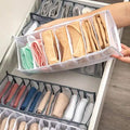 Foldable Underwear Storage Box Magic Mesh Transparent Plaid Fabric by DailySale