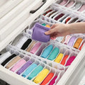 Foldable Underwear Storage Box Magic Mesh Transparent Plaid Fabric by DailySale