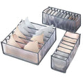 Foldable Underwear Storage Box Magic Mesh Transparent Plaid Fabric by DailySale