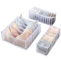 Foldable Underwear Storage Box Magic Mesh Transparent Plaid Fabric by DailySale