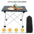Folding Camping Table Aluminum Alloy Collapsible with Carry Bag by DailySale