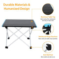 Folding Camping Table Aluminum Alloy Collapsible with Carry Bag by DailySale