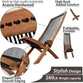 Folding Chairs Wooden Foldable Patio Chair by DailySale