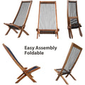 Folding Chairs Wooden Foldable Patio Chair by DailySale