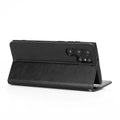 Folio Black Leather Wallet Case - Samsung Galaxy S22 Ultra by Zerodamage Sahara Case LLC