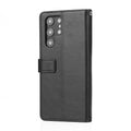 Folio Black Leather Wallet Case - Samsung Galaxy S22 Ultra by Zerodamage Sahara Case LLC