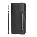 Folio Black Leather Wallet Case - Samsung Galaxy S22 Ultra by Zerodamage Sahara Case LLC