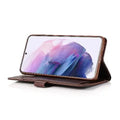 Folio Wallet Brown Vegan Leather Case - Samsung Galaxy S21 Ultra by Zerodamage Sahara Case LLC