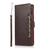 Folio Wallet Brown Vegan Leather Case - Samsung Galaxy S21 Ultra