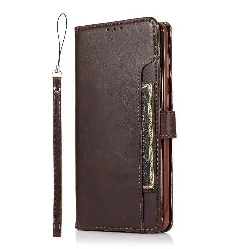 Folio Wallet Brown Vegan Leather Case - Samsung Galaxy S21 Ultra by Zerodamage Sahara Case LLC