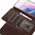 Folio Wallet Brown Vegan Leather Case - Samsung Galaxy S21 Ultra by Zerodamage Sahara Case LLC