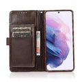 Folio Wallet Brown Vegan Leather Case - Samsung Galaxy S21 Ultra by Zerodamage Sahara Case LLC