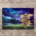 Football Field Family Names Sign by Tailored Canvases