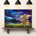 Football Field Family Names Sign by Tailored Canvases