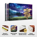 Football Field Family Names Sign by Tailored Canvases