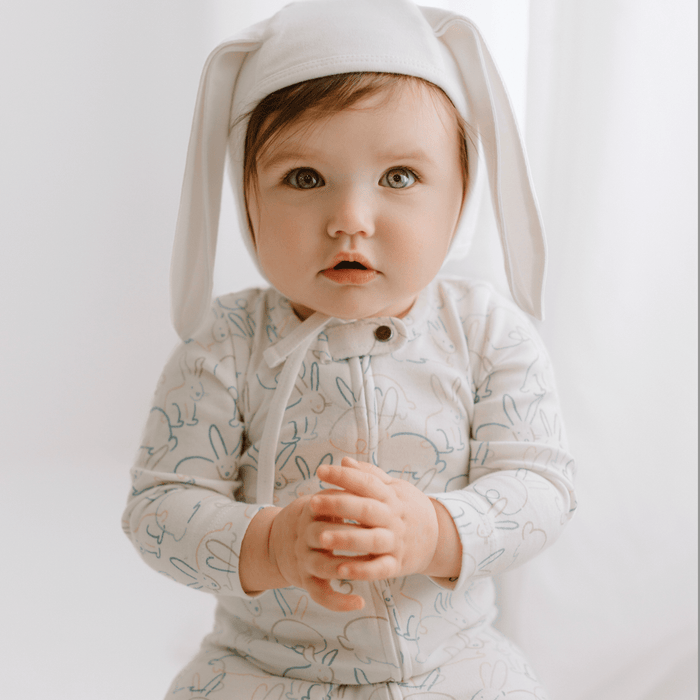 bonnet hat with ears | Ivory by Finn + Emma