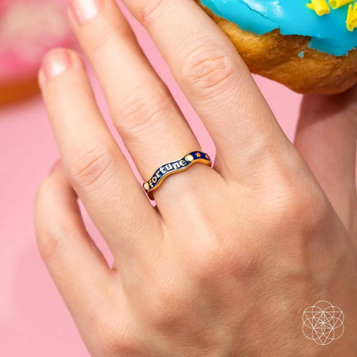 Fortune Magnet - Aquamarine Ring of Prosperity by Conscious Items
