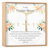Foster Mom Cross Earring and Necklace  Jewelry Set